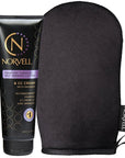 Norvell Tanning Bundle: Self Tan Extender Lotion, 8,5 fl. oz. + Streak Free Tan Applicator Mitt - Premium After Tanning Lotion Moisturizer and Washable Mitt for Flawless Results