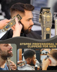 Professional Hair Clippers for Men Set, Electric Haircut Kit Mens Cordless Hair Clipper for Barbers