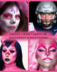 Pink Face Body Painting Stick, Professional Full-coverage Cream Pink Face Paint for Halloween SFX Makeup Clown Costume Party, Washable Bright Eye Cheek Art Stick for Adult Festival Carnival