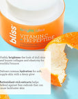 Bliss Vitamin C + Tri-Peptide Brightening Moisturizer | Squalane & Hydration Boosters | Anti-Aging Face Cream for Collagen and Elasticity | Clean Vegan & Cruelty Free 1.7 fl oz