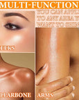 Body Shimmer Oil,Body Shimmer Luminizer for Face & Makeup(Golden Brown)