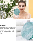 INNERNEED Soft Silicone Body Cleansing Brush Shower Scrubber, Gentle Exfoliating and Massage for All Kinds of Skin (Dark Green)