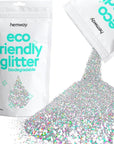Hemway Biodegradable Glitter Eco Friendly - 100g/3.5oz Bio Cosmetic Safe Sparkle Vegan for Face Eyeshadow Body Hair Festival Makeup Craft - Chunky (1/40" 0.025" 0.6mm) - Silver Holographic