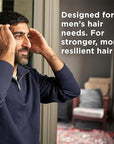 DOVE MEN + CARE Purifying Shampoo Charcoal + Clay 2 Pk for Stronger, More Resilient Hair, with Plant-Based Cleansers, 31 oz