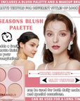 4 Colors Blush Palette for Cheeks,Face Matte Contour Blush Makeup Palette,Buildable Shimmer Facial Cheek Blusher Shades,Blendable Cosmetic Makeup Blush with Blush Brush 03