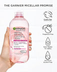 Garnier Micellar Water with Rose Water and Glycerin, Hydrating Facial Cleanser & Makeup Remover, For All Skin Types, Vegan, Cruelty Free, 13.5 Fl Oz (400mL), 2 Count