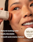 ATTITUDE Oceanly Plastic-Free Lightweight Blush Stick, Titanium Dioxide-Free, EWG Verified, Vegan & Cruelty-free Makeup, Ginger, 0.3 Ounces