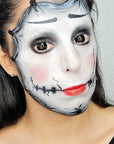 CCbeauty Light Grey Face Paint Stick,Face Painting Kit,Non Toxic SFX Makeup For Grayscale Wolf Halloween Costume Cosplay,Professional FX Body Paint,Full Coverage Painting Foundation With Makeup Sponge