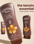 Hawaiian Tropic Island Tanning Lotion Sunscreen SPF 8, 8oz | Outdoor Tanning Lotion with SPF, SPF 8 Sunscreen, Oxybenzone Free Sunscreen, 8oz