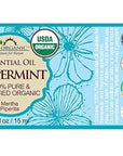 US Organic 100% Pure Peppermint Essential Oil - USDA Certified Organic - 15 ml - w/Improved caps and droppers (More Size Variations Available)