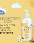 SheaMoisture Baby Conditioner for Curly Hair Raw Shea, Chamomile and Argan Oil Moisturizes and Helps Detangle Delicate Curls and Coils 13 oz