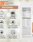 310 Nutrition All-In-One Meal Replacement Shake - Plant-Based Protein Powder with High Fiber, Probiotics, Digestive Enzymes & Adaptogens - Low Carb Vegan Keto Friendly Superfoods Smoothie - Horchata Flavor - 28 Servings