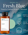 Fresh Blue Aroma Oil, Essential Oils Blend for Diffusers & Scent Machines, Mandarin, Ozone & Cardamom Blend, Aromatherapy, Cold Air Diffuser Compatible, 300 mL