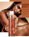 Shimmer Body Oil-Bronze Gold Face Brighten Pearl Highlighter