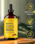 Botanic Hearth 100% Pure Batana Oil For Hair Growth | Infused with Batana Kemel Oil | Hair Oil Repairs Dry Damaged Hair, Strengthening, Healthier - Hair Tonic, 4.0 fl oz