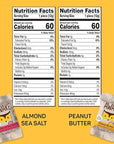 AWAKE - Caffeinated Chocolate Bites - Variety Pack (No Sugar Added), 50 Bites - Almond Sea Salt & Peanut Butter Dark Chocolate - 50mg Caffeine - Coffee Alternative - Fairtrade, Gluten Free - 0.48oz