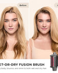 Shark FlexFusion Hair Dryer with Fusion Hair Brush, Ceramic Air Styler with Auto-Wrap Hair Curlers & Concentrator, Ceramic Plates, Metallic Mist HD641