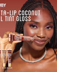 Ruby Kisses Broadway Vita-Lip Tinted & Clear Lip Gloss Set (6 Pack) Ultra-Hydrating & Soothing Formula with Vitamins, High-Shine Non-Sticky Finish Lip Balm, 3 Pcs Watermelon + 3 Pcs Grape Seed