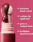 e.l.f. Halo Glow Blush Beauty Wand, Liquid Blush Cruelty-free, Candlelit