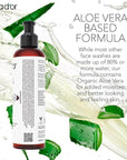PURA D'OR Vitamin C Face Wash (8oz x2 = 16oz) Antioxidant Rich Facial Cleanser For Radiant Glow & Even Skin Tone - Gentle, Refreshing, Nurturing, Hydrating, Sulfate & Paraben Free Formula