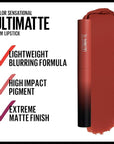 Maybelline Color Sensational Ultimatte Matte Lipstick, Non-Drying, Intense Color Pigment, More Rust, Rusty Red, 1 Count