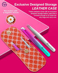 Expert Slant and Point Tip Tweezer Set with Exclusive Travel Case, GlamTweeler Sharp & Precision Tweezer Set for Eyebrows, Facial Hairs & Fine Hairs Removal (Sparkle Purple & Turquoise + Silver)