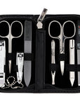 3 Swords Germany - brand quality 8 piece manicure pedicure grooming kit set for professional finger & toe nail care scissors clipper fashion leather case in gift box, Made in Solingen Germany (22009)