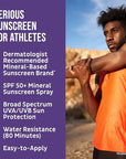BLUE LIZARD Sport Mineral Sunscreen Spray SPF 50+, Dermatologist-Recommended Brand, Broad-Spectrum UVA/UVB Protection, Water-Resistant, Zinc Oxide Formula, Vegan, 5 fl oz