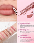 2-IN-1 Lip Liner and Lip Stain, High Pigmented Long Lasting Velvet Lip Tint, Well-Defined Lipliner, Weightless Waterproof Not Animal Tested, Matte Finish Makeup
