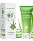 Aloderma 99% Organic Aloe Vera Gel for Face Made within 12 Hours of Harvest - Natural Hydrating Pure Aloe Vera for Soothing Skincare - Moisturizing Aloe Gel for Skin, Face, & Sensitive Skin, 4.02 oz