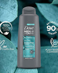 DOVE MEN + CARE 2 in 1 Shampoo Conditioner Eucalyptus + Birch 3 Count For Healthy-Looking Hair Naturally Derived Plant Based Cleansers 20.4 oz