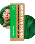 Good Dye Young Semi-Permanent Hair Color, Vegan and Cruelty-Free Green Hair Dye, Last up to 24 Washes, Non-Damaging Conditioning Hair Color (5FL OZ, Kowabunga)