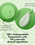 Love Beauty and Planet Plant-Based Body Wash Hydrate and Restore Skin Watermelon and Hyaluronic Acid Made with Plant-Based Cleansers and Skin Care Ingredients, 100% Biodegradable 20 fl oz