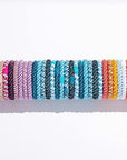 L. Erickson Grab & Go Pony - Royal - 8 Pack Ponytail Holder Hair Ties - Mixed Purples