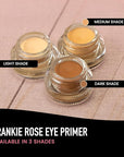 Frankie Rose Weightless Cream Eyeshadow Primer | Long-Lasting Eyelid Primer & Eyeshadow Base, Non-Greasy Formula Eye Primer - Tinted Eyeshadow Primer For All Skin Tones, Light