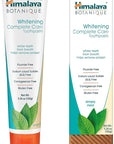 Himalaya Botanique Whitening Complete Care Toothpaste, Teeth Whitening, Fights Plaque, Fluoride Free, No Artificial Flavors, SLS Free, Cruelty Free, Foaming, Simply Mint Flavor, 5.29 Oz, 2 Pack