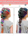 MSDADA New Hair Chalk Comb Temporary Hair Color Dye for Girls Kids with Light Color Hair, Washable Hair Chalk for Girls Age 4 5 6 7 8 9 10 Birthday Cosplay DIY, Easter (Silver)