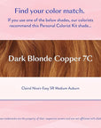 eSalon Permanent Hair Color & Hair Dye Complete Kit - Personal Colorist Kit for Up To 100% Gray Coverage for All Hair Types - Professional-Grade Ammonia-Free Hair Dye (Dark Blonde Copper 7C)