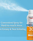 Eucerin Advanced Hydration SPF 30 Sunscreen Spray, Lightweight Sunscreen Lotion Spray, Hypoallergenic, Fragrance Free and Alcohol Free, 6 Oz Spray Bottle