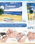 6 Pcs Halloween Gifts Travel Size Sunscreen Spf 30 Mini Sunscreen Lotion 1oz Travel Water Resistant Sunscreen Lotion for Halloween Party Favors(Summer Vacation)