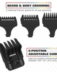Wahl USA Pro Series Platinum Corded Clipper & Corded Trimmer for Home Haircutting with Color Coded Guide Combs – Model 79804-100
