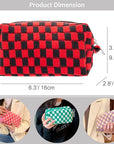 Pazimiik checkered makeup bag for