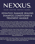 Nexxus Keraphix Shampoo and Conditioner - Damaged Hair Treatment System with Keratin Protein and Black Rice, 2 Count & 3 Repair Masks Treatment, 33.8 oz, 1.5 oz, 3 Count, 5 Count ( Pack of 1)