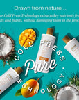 RAW SUGAR Simply Body Wash - Raw Coconut + Mango, Moisturizing & Soothing Bath & Shower Gel, Sulfate-Free, Paraben-Free & Vegan (Pack of 3)