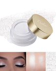 Oulac Shimmer White Cream Eyeshadow Primer| Highlighter Waterproof & Long Lasting Glitter Eyeshadow Natural Color Eye Shadow for Women 6g (01)