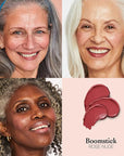 Boomstick Rose Nude ® All-in-One Cream Blush for Cheeks, Eyes & Lips, Long-Wearing, Blendable Makeup Blush Stick for Mature Skin, Cruelty-Free Lip Cheek Tint with Skincare Benefits