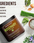 Rosemary Deep Conditioning Hair Mask for Dry Damaged Hair and Growth with Collagen Argan Oil - Rosemary Oil Leave in Conditioner aceite de romero puro y natural 8.5 fl oz x 2 Pack