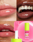 NYX PROFESSIONAL MAKEUP Fat Oil Lip Drip, Moisturizing Lip Oil Gloss, Vegan Tinted Formula, Up to 12 HR Hydration - Missed Call (Sheer Pink)