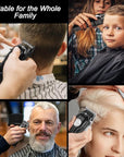 CIICII Hair Clippers for Men Professional, Cordless Barber Clippers for Hair Cutting (Rechargeable USB Adjustable Mens Hair Trimmer with 8 Metal Guards, 13Pcs Grooming Haircut Kit) for DIY Home Salon