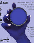 Mehron Makeup Paradise Makeup AQ Pro Size | Stage & Screen Performance, Face & Body Painting, Beauty, Cosplay, and Halloween | Water Activated Face Paint, Body Paint 1.4 oz (40 g) - Dark Blue